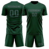 Custom Green Blue Green Soccer Set