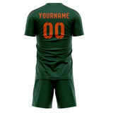 Custom Green Orange Soccer Set