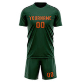 Custom Green Orange Soccer Set