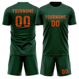 Custom Green Orange Soccer Set
