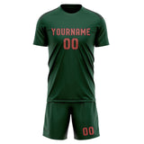 Custom Green Copper Rose Soccer Set