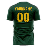 Custom Green Gold Soccer Jersey
