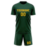 Custom Green Gold Soccer Set