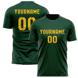 Custom Green Gold Soccer Jersey