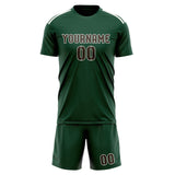 Custom Green Brown Soccer Set