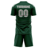 Custom Green Gray Soccer Set