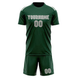 Custom Green Gray Soccer Set