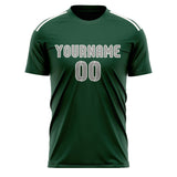 Custom Green Gray Soccer Jersey