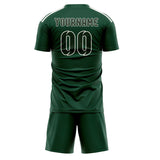Custom Green Dark Green Soccer Set
