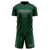 Custom Green Dark Green Soccer Set
