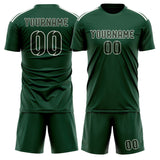 Custom Green Dark Green Soccer Set