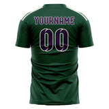 Custom Green Purple Soccer Jersey