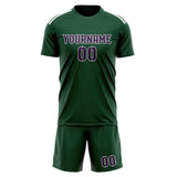 Custom Green Purple Soccer Set