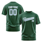 Custom Green Light Blue T-Shirt