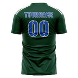 Custom Green Sky Blue Soccer Jersey