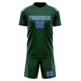 Custom Green Sky Blue Soccer Set