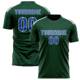 Custom Green Sky Blue Soccer Jersey