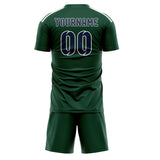 Custom Green Blue Soccer Set