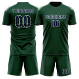 Custom Green Blue Soccer Set