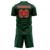 Custom Green Orange Red Soccer Set