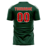 Custom Green Orange Red Soccer Jersey