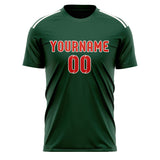 Custom Green Orange Red Soccer Jersey