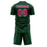 Custom Green Pink Soccer Set