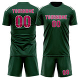 Custom Green Pink Soccer Set