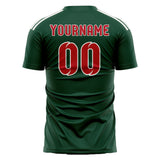 Custom Green Red Soccer Jersey