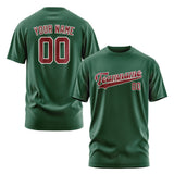Custom Green Crimson Red T-Shirt
