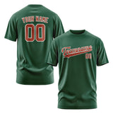 Custom Green Coral Red T-Shirt