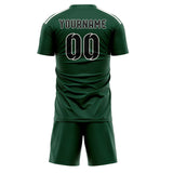 Custom Green Black Soccer Set