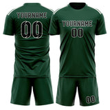 Custom Green Black Soccer Set