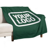 Custom Moss Green White Blanket