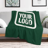Custom Moss Green White Blanket