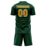 Custom Green Yellow Soccer Set