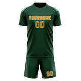 Custom Green Yellow Soccer Set