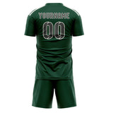 Custom Green Dark Grey Soccer Set