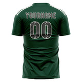 Custom Green Dark Grey Soccer Jersey