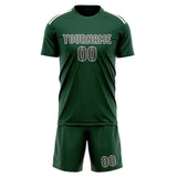Custom Green Dark Grey Soccer Set