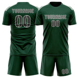 Custom Green Dark Grey Soccer Set