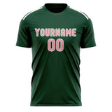 Custom Green Light Pink Soccer Jersey