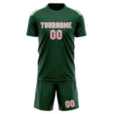 Custom Green Light Pink Soccer Set