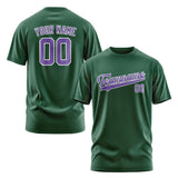 Custom Green Light Purple T-Shirt