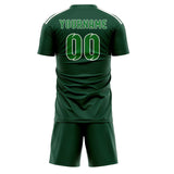 Custom Green Emerald Green Soccer Set