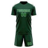 Custom Green Emerald Green Soccer Set