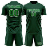 Custom Green Emerald Green Soccer Set