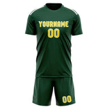 Custom Green Light Yellow Soccer Set