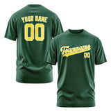 Custom Green Light Yellow T-Shirt