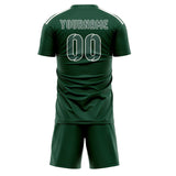 Custom Green Blue Green Soccer Set